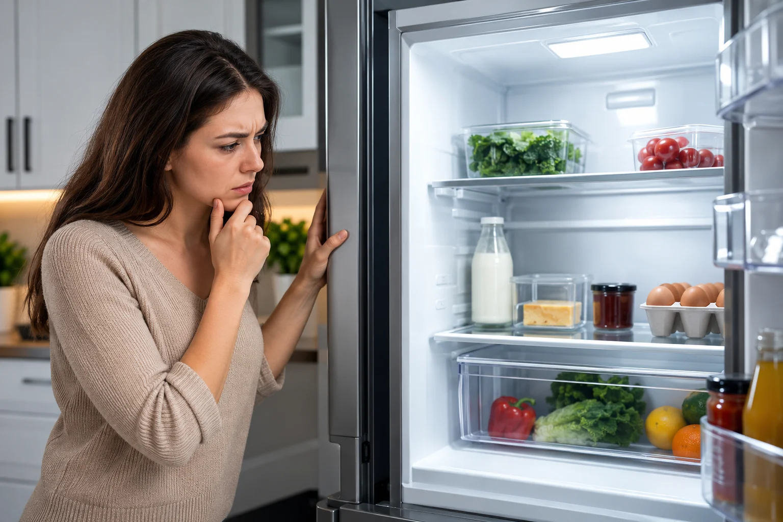 Why Is My Refrigerator Not Cooling? Refrigerator interior with food